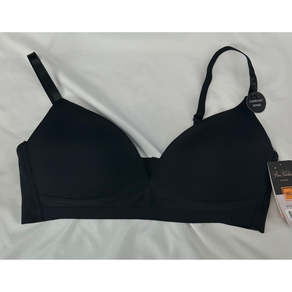 Prima Valentina Intimates Black Wire Free Comfort Band Bra 36C
